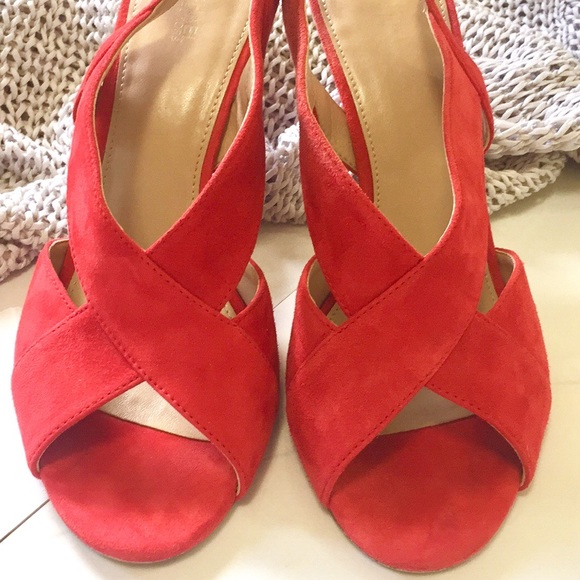 Michael Kors Becky suede slingback sandal Sangria - Picture 4 of 8